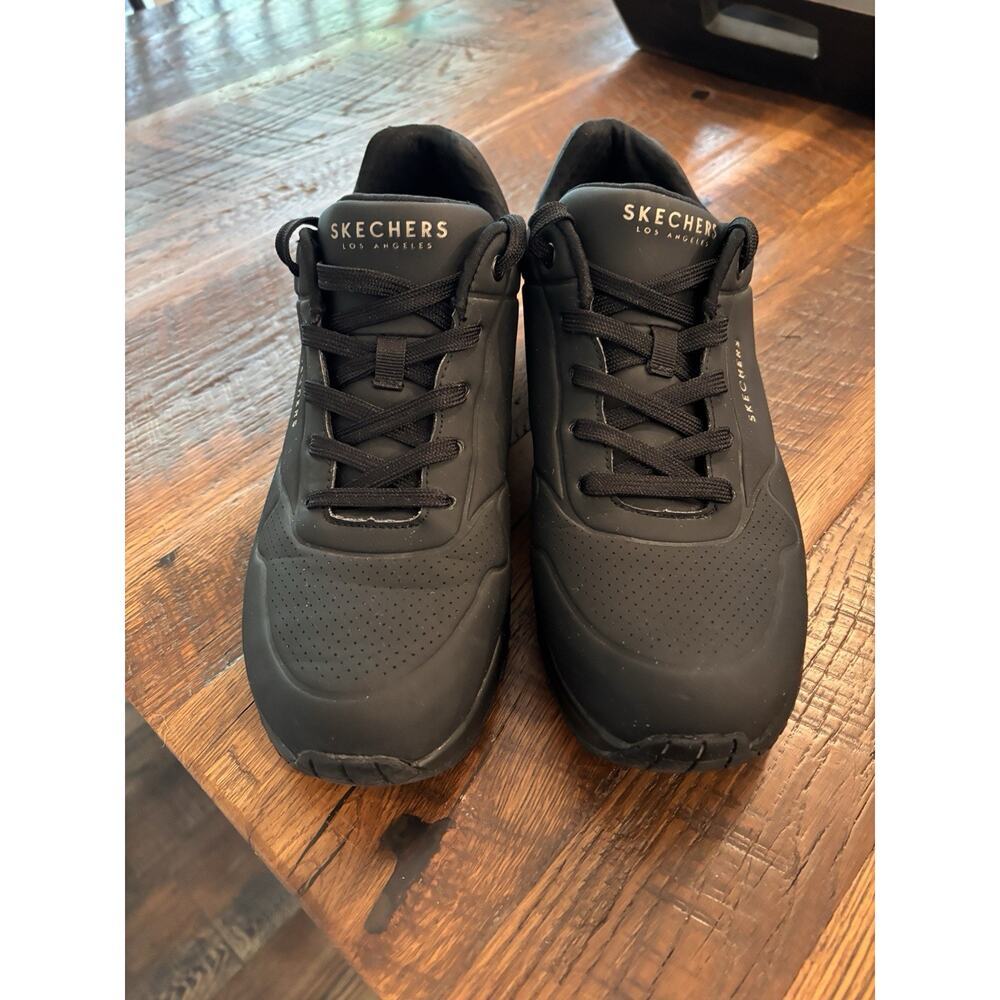 Skechers Women's UNO Stand On Air Lace Up Shoes Black #73690 Size 11 - Picture 2 of 7